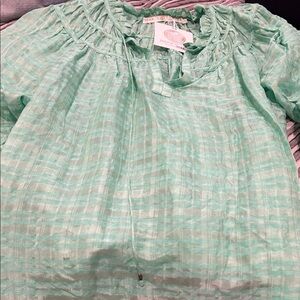 Marie Oliver Mint Green Textured Blouse